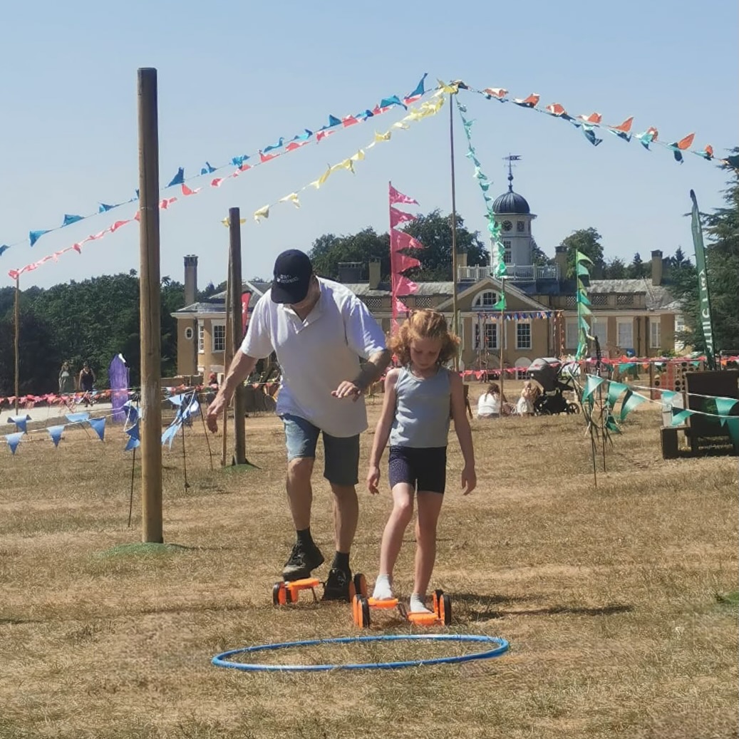 Outdoor circus skill zone.Dorking, Surrey.