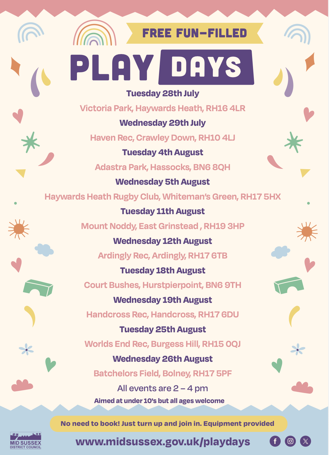 Circus Skill Workshops Summer events